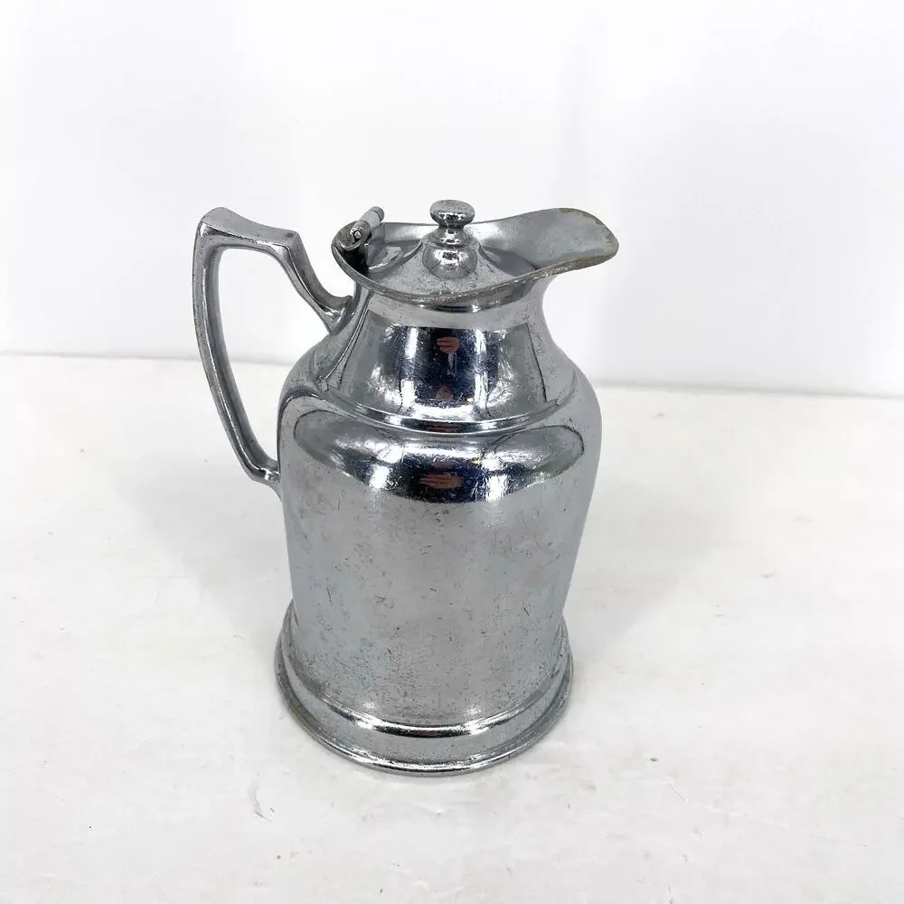 Vintage Wear Brite Chrome Creamer Pitcher MCM Milk Jug 6.5" - Picture 2 of 7